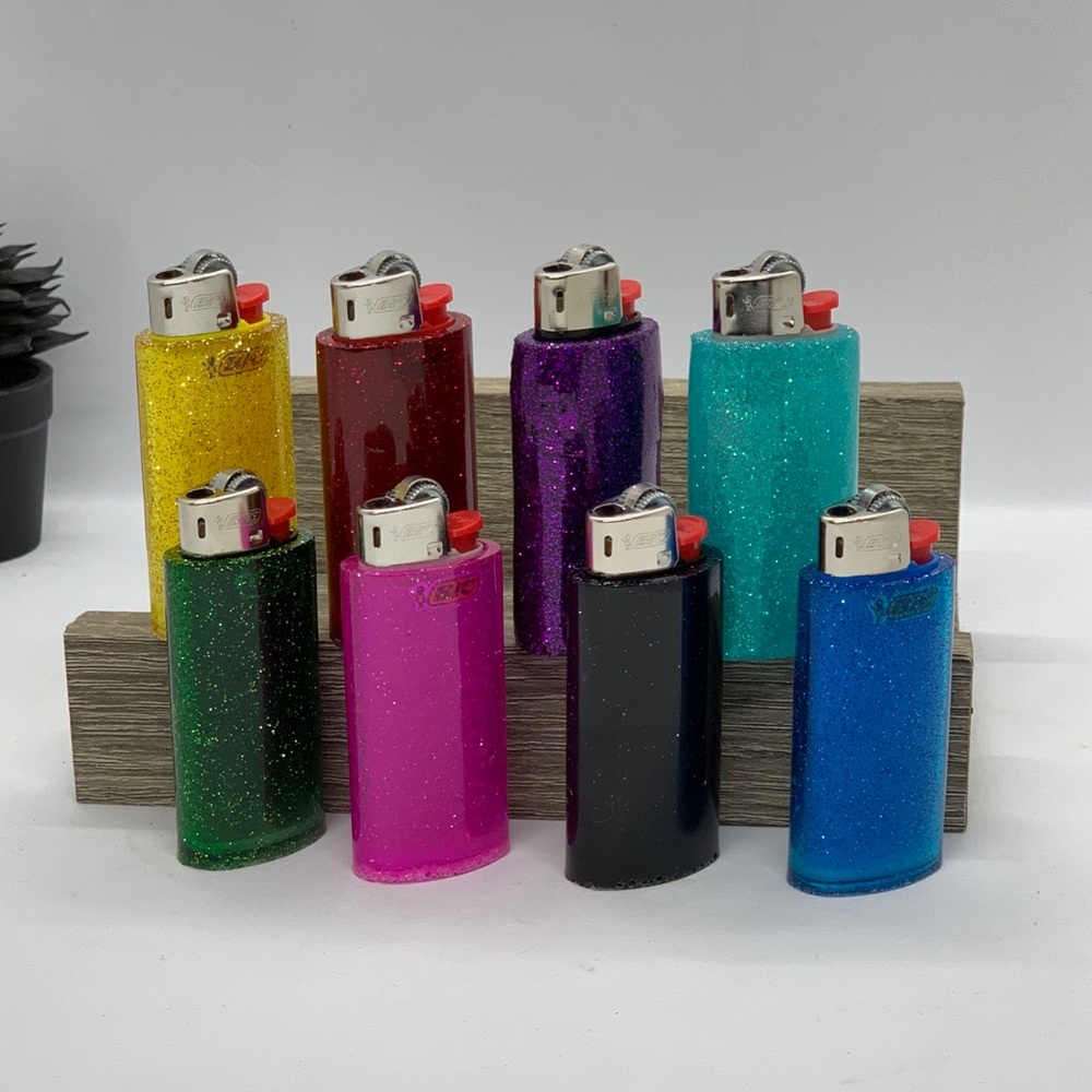 Mini Lighter Glitter Case for use w/ Bic Lighters